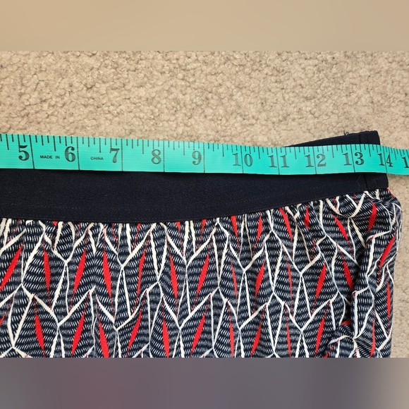VILA JOY Navy, White and Red Patterned Women's Skirt. Size Small - Picture 8 of 9